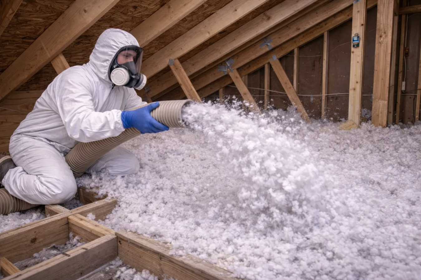 Blown-in insulation