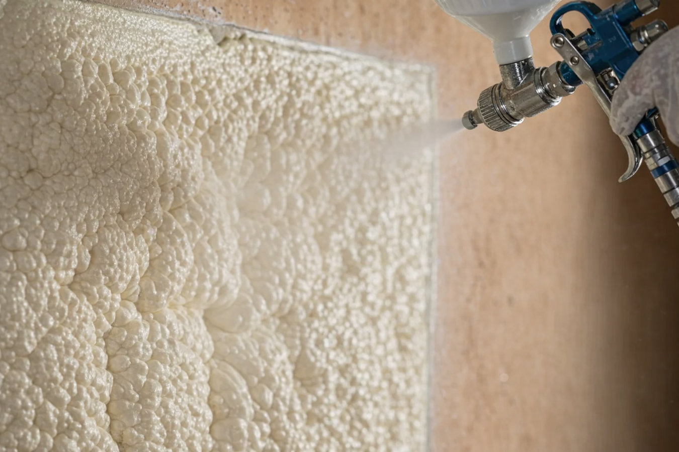 Spray foam insulation